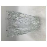 Vintage Crystal Cut Glass Vase – Diamond Pattern Octagonal Design