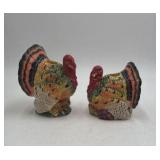 Fitz and Floyd Harvest Heritage Turkey Salt and Pepper Shakers