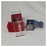 Vintage 3D Laser Etched Crystal