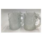 Vintage Flintstone Glass Mugs