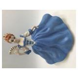Vintage Porcelain Figurine Lady in Blue Ball Gown