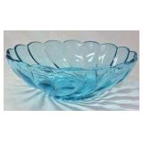 Vintage blue glass bowl