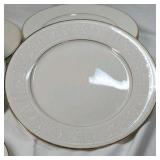 Vintage China Dinner Plates – Gold Rim & Embossed Pattern