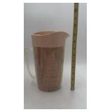 Vintage Burlap Wrapped Pitcher & Tumbler Set