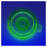 Uranium Glass Citrus Juicer