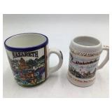 Pair of collectible souvenir mugs
