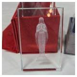 Vintage 3D Laser Etched Crystal