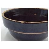 Vintage Black Glazed Ceramic Bowl Tan Rim Drip Glaze Rustic Style