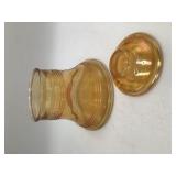 Vintage Amber Glass Liberty Bell Cookie Jar