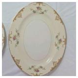 Pair of Vintage Cotswold China Oval Serving Platters – Floral Sprig & Gold Trim Design