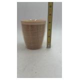 Vintage Burlap Wrapped Pitcher & Tumbler Set