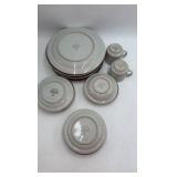 Vintage Monterey Stoneware "Brown" Floral Pattern Set by M.I. Japan