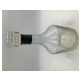 Vintage Black and Clear Glass Cordial or Liqueur Set