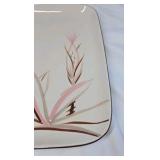 Vintage Winfield Ware Handcraft China Rectangular Platter Mid-Century Modern Pink Floral Design