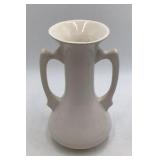 Vintage Ceramic Vase – Ivory with Handles (USA Marked)