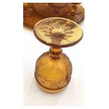 Tiara Indiana Glass Amber Wine Set