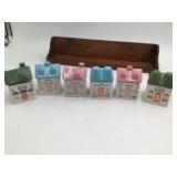 Vintage Ceramic Spice/Herb House Set with Tray
