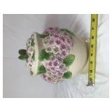 Vintage Ceramic Floral Cookie Jar Set (3‑Piece)