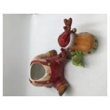 Vintage Ceramic Holiday Moose Cookie Jar