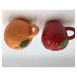 Vintage Ceramic Fruit Mug Set