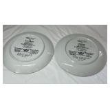 Pair of Vintage Collector Plates – "On Gossamer Wings" Series by Lena Liu, 1988 & 1989, Butterflies