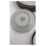 Vintage Monterey Stoneware "Brown" Floral Pattern Set by M.I. Japan