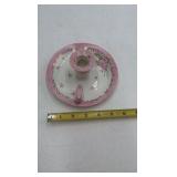 Vintage French Porcelain Chamberstick / Mini Candlestick with Floral Design