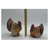 Fitz and Floyd Harvest Heritage Turkey Salt and Pepper Shakers