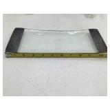 Vintage Black and Clear Glass Cordial or Liqueur Set