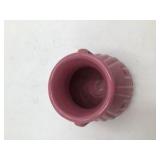 Vintage Roseville Pottery Handled Vase in Rose Color