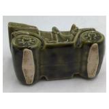 Vintage Floralaine USA Green Ceramic Dump Truck Planter #532 Open Bed Novelty