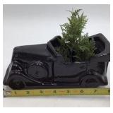 Vintage Black Ceramic Model T Truck Planter Floralaine USA Open Bed Novelty