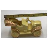Vintage Ceramic Antique Car – Yellow with Gold Trim