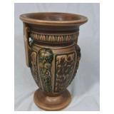 Vintage Roseville Florentine Vase – Brown with Handles (1924 Pattern)