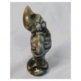 Vintage Ceramic Gnome Figurine – Brown Drip Glaze