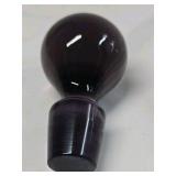 Vintage Glass Decanter with Amethyst Ball Stopper