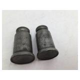 Vintage Pewter Salt and Pepper Shakers
