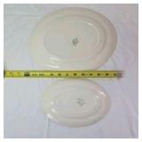 Pair of Vintage Cotswold China Oval Serving Platters – Floral Sprig & Gold Trim Design