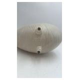 Vintage Ceramic Nautilus Shell Vase – Ridged Design with FF Mark