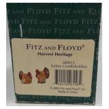 Fitz and Floyd Harvest Heritage Turkey Salt and Pepper Shakers