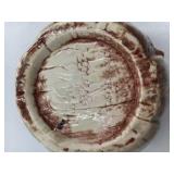 Vintage Cowboy Themed Ceramic Pitcher Bronco Rider Handle Western Barrel Design