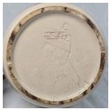 Vintage Patriotic Pottery Crock – Eagle & Flag Design (No Lid)