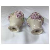 Vintage Ceramic Floral Cookie Jar Set (3‑Piece)