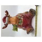 Vintage Ceramic Holiday Moose Cookie Jar