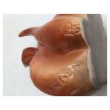 Vintage ceramic fox dresser caddy