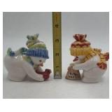 Fitz and Floyd Snowmen salt and pepper shackers