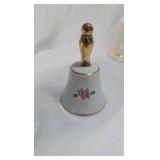 Vintage Porcelain & Glass Collectible Bells Assortment