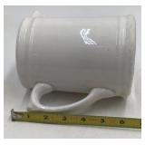 Vintage Homer Laughlin White Creamware Bowl and Pitcher Set Scalloped Rim