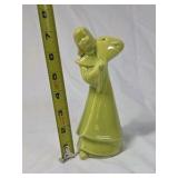 Vintage Ceramic Chinese Lady Figurine – Green with Fan Pose