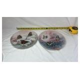 Pair of Vintage Collector Plates – "On Gossamer Wings" Series by Lena Liu, 1988 & 1989, Butterflies